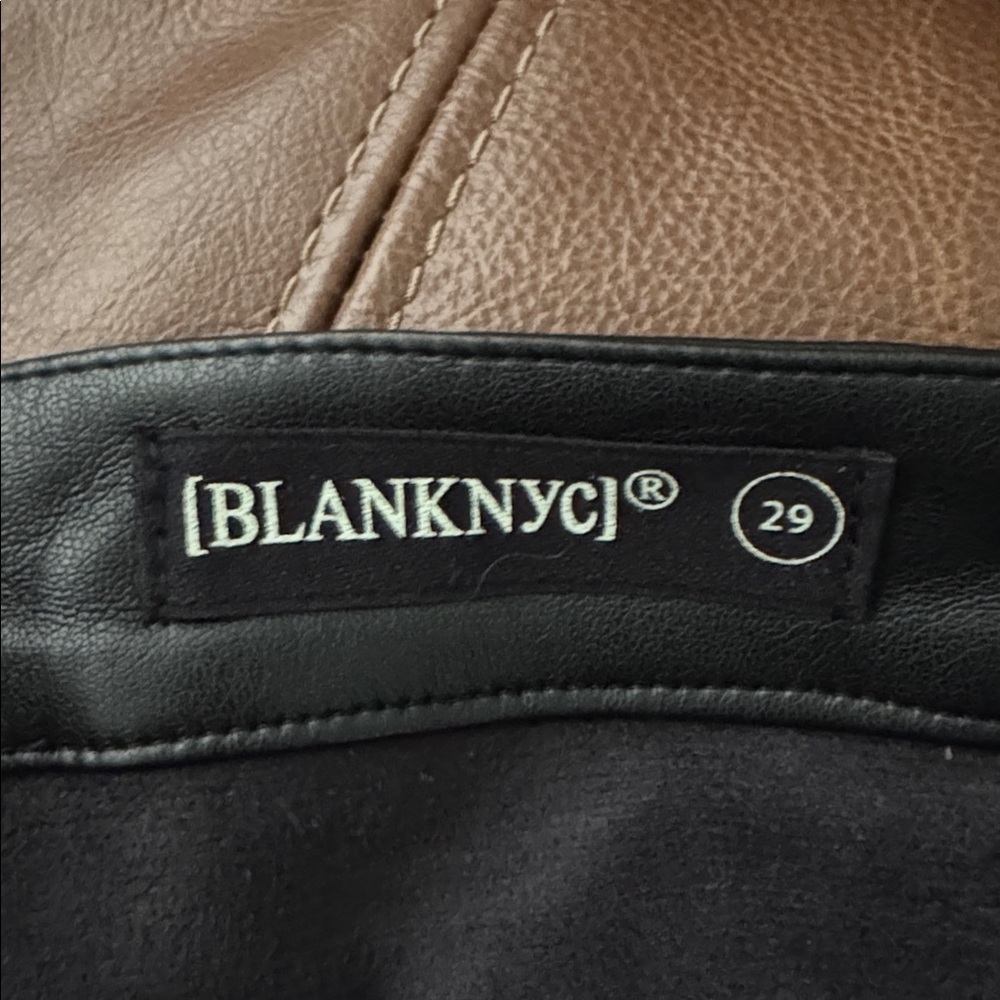 [BLANKNYC] High Rise Vegan Leather Straight Leg Need You Tonight Pants SZ 29 NWT - Picture 6 of 8